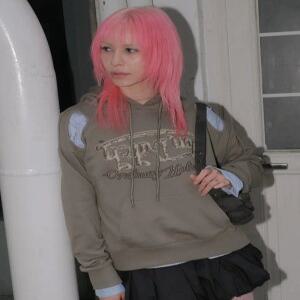 [ORDINARY HOLIDAY] 컷 아웃 후드 티셔츠 [KHAKI