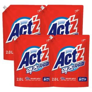 액츠 파워젤 액체세제, 일반, 2L, 4개