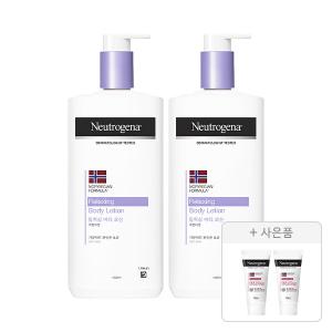 뉴트로지나 릴랙싱 바디 로션 450ml, 2개 + 증정(인텐스 리페어 시카 에멀젼 15ml, 2개
