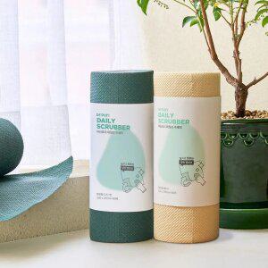 닥터퓨리 도톰한 양면 엠보싱 일회용 수세미 대형 60매 x 2개 (색상 3종 택1)