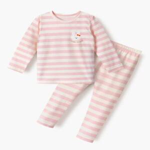 유니프랜드 래빗 피치웜 9부내의 아동 유아 기모 실내복 상하세트