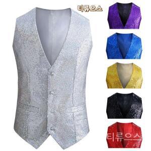남자 트로트 무대 행사 조끼 반짝이 넥타이선물 공연 자켓 파티 가수 티류으스
