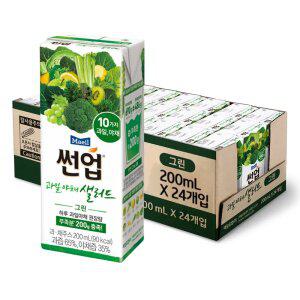 [매일유업] 썬업 과일야채샐러드 그린, 200ml, 24개