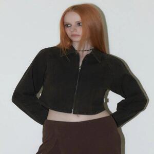 [ORDINARY HOLIDAY] 레글런 카라 집업 자켓 [BLACK]