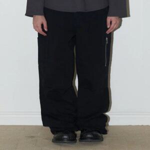 [ORDINARY HOLIDAY] 워싱 코튼 카고 팬츠 [BLACK]