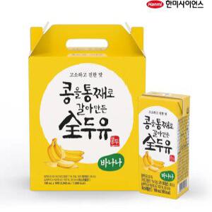 [내일도착]한미 콩을 통째로 전두유 바나나 190ml, 32개입(16입 2박스)