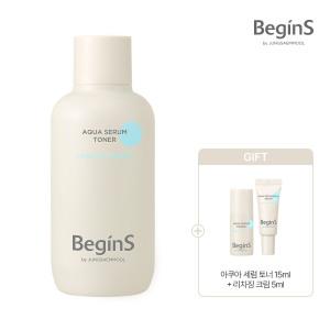 비긴스 바이 정샘물 아쿠아 세럼 토너 200ml(+ 아쿠아세럼토너15ml + 리차징크림 5ml)