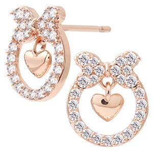 14K 골드필드핀 이어링 하트벨 미니 리본 여성 패션 데일리 심플 원터치 귀걸이