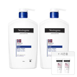 뉴트로지나 데일리 바디 워시 950ml, 2개 + 증정(인텐스 리페어 시카 에멀젼 15ml, 2개