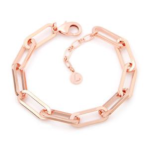 클립 M / 14Kgp 여자 패션 볼드 레이어드 로즈골드 체인 예쁜 우정 팔찌