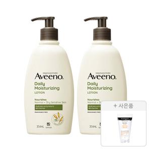 아비노 데일리모이스쳐라이징 로션 354ml, 2개+증정(뉴트로지나 아크네 폼 10g, 1개)