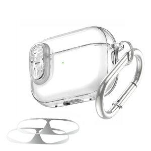 에어팟 프로3 투명 케이스 분실 방지 철가루 방지 스티커 카라비너 커버 호환