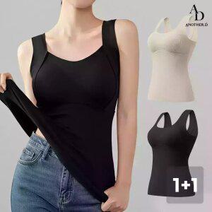 [1개+1개 한겨울 발열 나시] 웜업 기모 브라탑 나시 브라런닝 투인원 히트텍