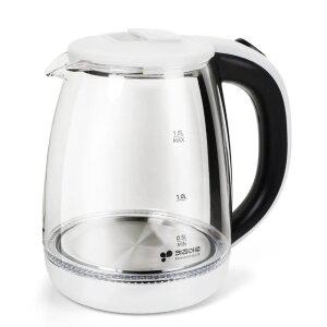 키친아트 1.8L 유리포트 사무실 커피포트기 무선전기주전자 화이트