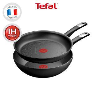 [테팔] 퍼펙트 터치 티타늄 3X 인덕션 프라이팬 2종 (팬28+웍28)