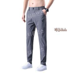 허리밴딩 쿨맥스 냉장고 팬츠 남자 얇은 슬랙스 스 캐주얼 트레이닝 팬츠 티류으스