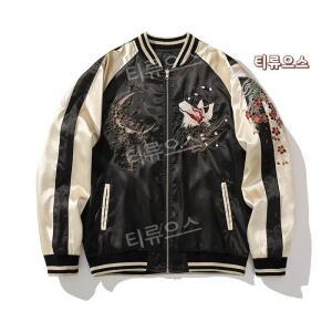 구미호 자수 스카잔 바람막이 간절기 자켓 야구점퍼 티류으스