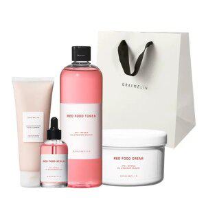 [쇼핑백증정] 레드푸드 콜라겐모공SET (레드토너+크림+세럼+아스타폼클150ml)