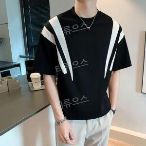 연예인반팔티 어깨넓어보이는옷 남자5부반팔티 티류으스