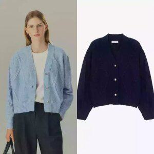 [택가 99,000원]마인드브릿지 여성 [COUTURE][에어울]케이블브이넥가디건 MYCD7270