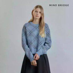 [택가 89,900원]마인드브릿지 여성 체크자카드니트 MYKT7208