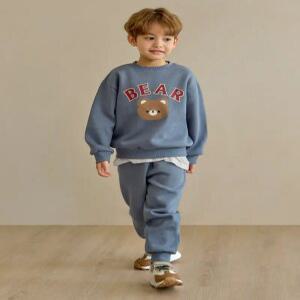 유니프랜드 리틀베어(BL) 기모 상하복세트 아동 겨울 외출복 등원