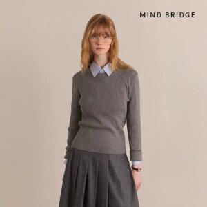 [택가 69,900원]마인드브릿지 여성 라운드넥슬림핏골지니트 MZKT6201