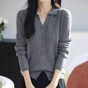 알마르 브이넥 카라 니트 _RE3LK022