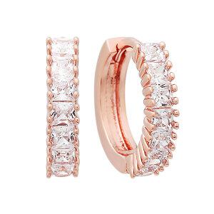 14K 골드필드 루미에 여자 심플 데일리 이어링 패션 큐빅 금 원터치 링 귀걸이