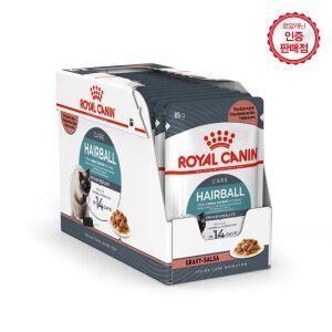 로얄캐닌 고양이사료 헤어볼 [그레이비] 파우치 85g 12개 (1BOX)