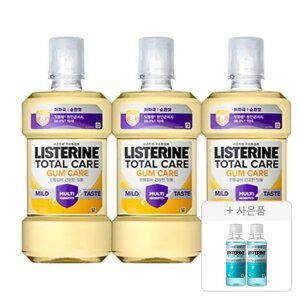 리스테린 검케어 마일드 750ml, 3개 + 증정(쿨민트 마일드 100ml, 2개)