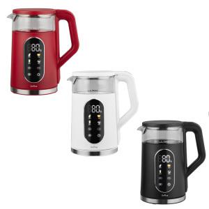 온휴 디지털 LED 무선 전기 주전자 보온 분유 포트 유리 스텐 1.7lL 블랙