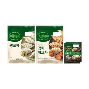 CJ 비비고 왕교자 1.05kg, 1개+비비고김치왕교자 1.05kg, 1개+수제진한고기만두 400g,