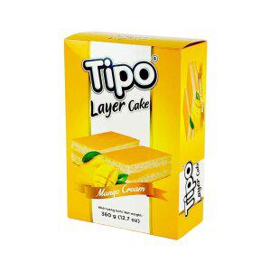 티포 망고크림 레이어 케이크 18p, 총 360g / 과자 빵 간식 파이 사무실간식 오예스 몽