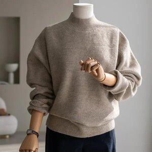 (안나앤플러스) 덴스 하찌 반하이넥 니트[니트DB44] 빅사이즈