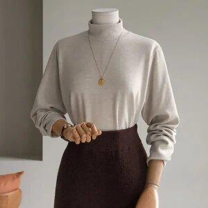 (안나앤플러스) 아리오 기모 하프넥 티셔츠[티셔츠EAH22] 빅사이즈