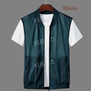 남성  기능성 조끼 시원한 여름 낚시 망사 매쉬 빠른 건조 빅사이즈 반팔 티류으스