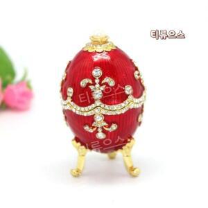 크리스털 보석함 유리 그린 파베지 부활절 에그 왕실보석에나멜결혼반지보관제이 티류