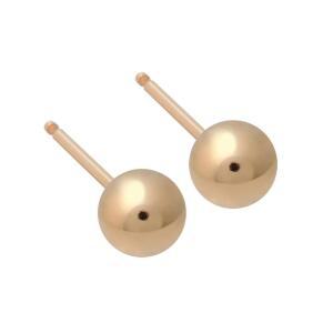 베이직 5mm 볼 14K 골드필드 일자 침 귀걸이