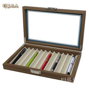 고급 펜 만년필 보관함 컬렉션 우드 나무 원목 12자루 티류으스