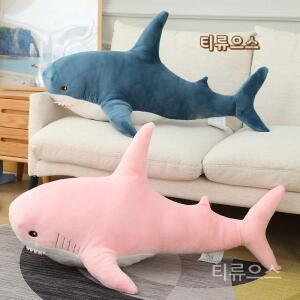 상어 고래 봉제 베개 그레이 포옹 쿠션 장난감 소파 홈 데코 30 120cm 티류으스