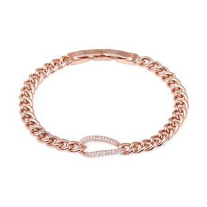 니콜 / 14Kgp 여자 패션 볼드 레이어드 로즈골드 체인 예쁜 우정 팔찌