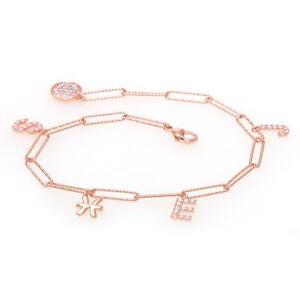 베리떼 / 14Kgp 여자 패션 볼드 레이어드 로즈골드 체인 예쁜 우정 팔찌