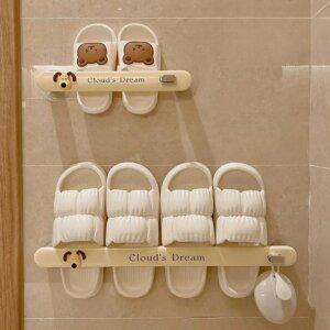 걸이 욕실 거치대 그로밋 무타공 슬리퍼 수건걸이