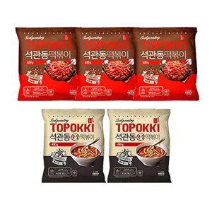 석관동 떡볶이 오리지널, 520g, 3개 + 국물떡볶이, 490g, 2개