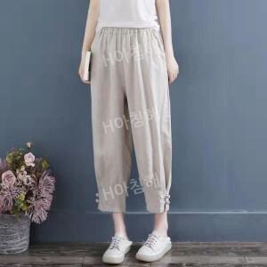 티류으스 여름 절복 절바지 면 루즈핏 개량한복 법복 마 슬림핏 배기 린넨 얇은 9부 바