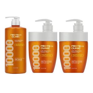 엘라스틴 프로틴클리닉 고영양 단백질 샴푸, 1L, 1개 + 트리트먼트, 700ml, 2개