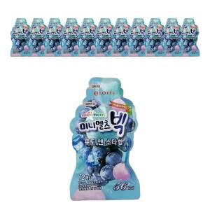 [슈팅냉동] 롯데웰푸드 미니멜츠빅 포도&소다 70ml, 12개