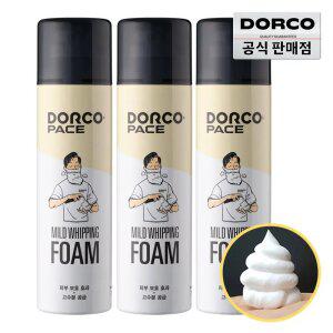 (15%할인) 도루코 페이스 대용량 마일드 휘핑 쉐이빙폼 250ml 3개