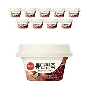 CJ 햇반 통단팥죽 267g, 10개